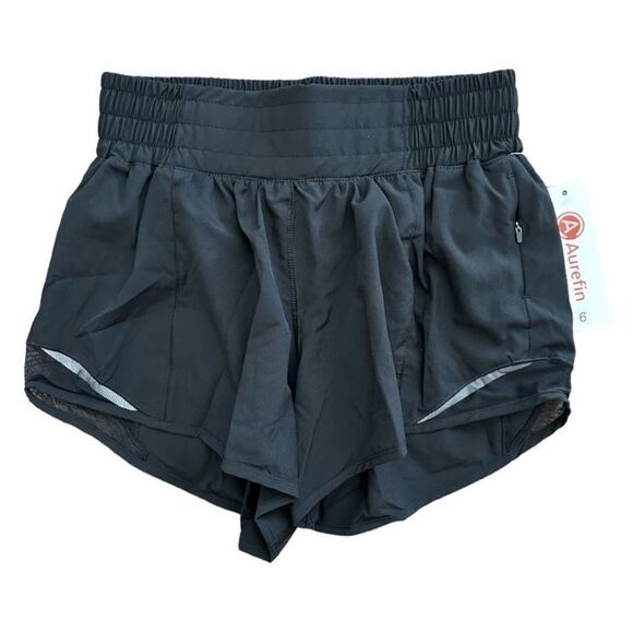Aurefin Women's Black Lined Running Shorts Athletic 4"
Shorts Black Size 6 - Picture 1 of 4
